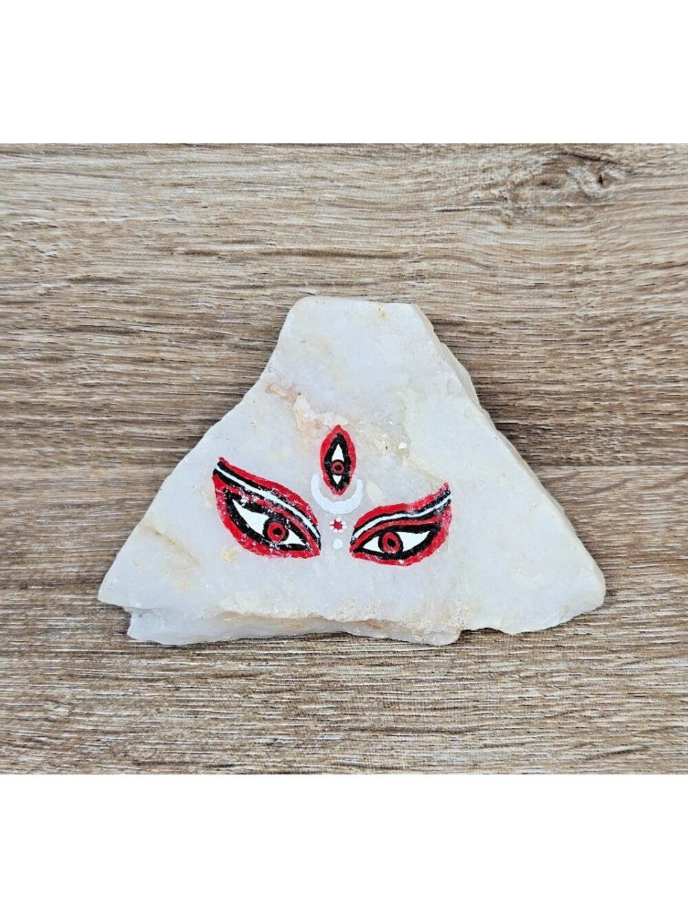 Sri Maha Kali White Stone Deity One of a Kind Vintage Om Sri Kalikayai Namah